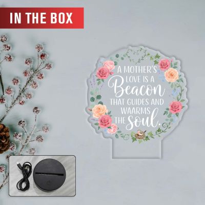 Inspirational Quote UV Print 7 Color LED Night Lamp Mothers Day Gift for Mom Acrylic Light